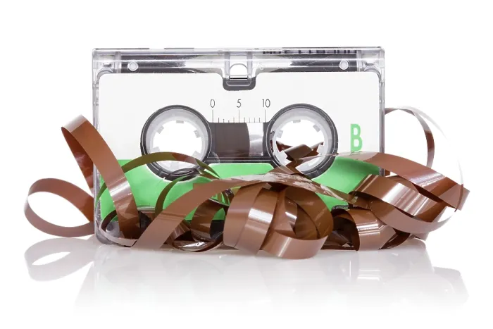 Framed Print : Audio Cassette Print: Isolated Tape Framed Print : Audio Cassette Print: Isolated Tape