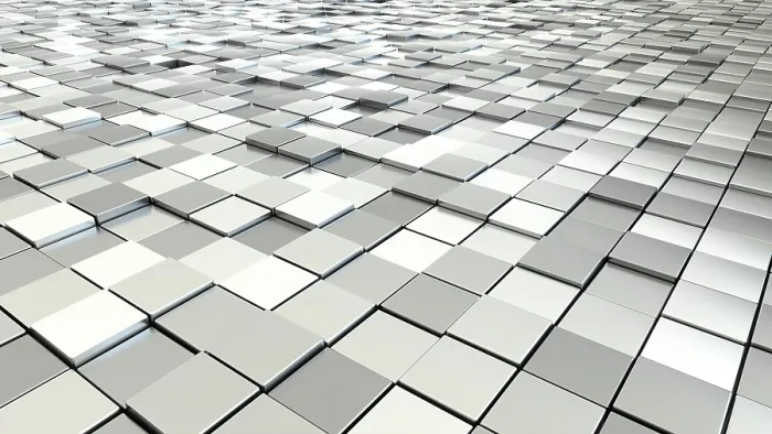 Framed Print : Silver Metallic Cubes Print - Industrial Background Framed Print : Silver Metallic Cubes Print - Industrial Background