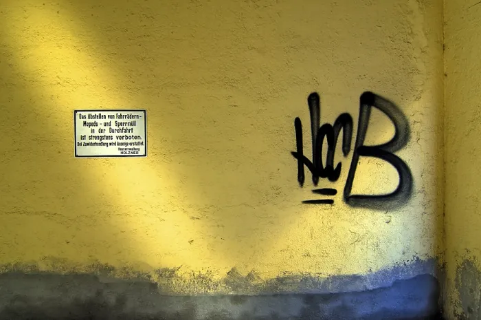 Framed Print : Schwabing Backyard Graffiti Print, Munich, Germany Framed Print : Schwabing Backyard Graffiti Print, Munich, Germany
