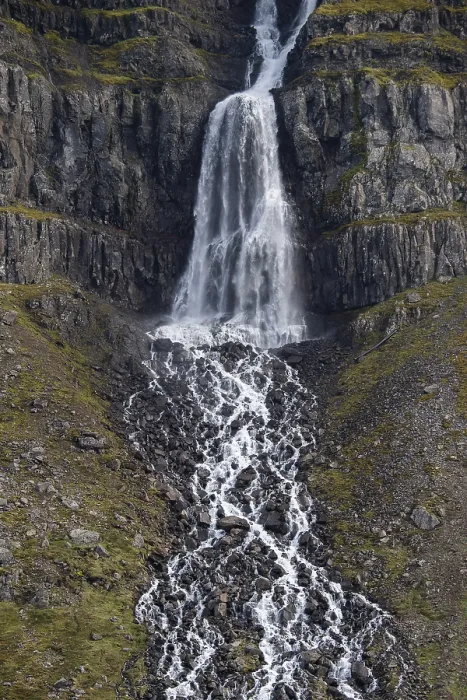 Framed Print : Bjarrfoss Waterfall Print, Westfjords, Iceland