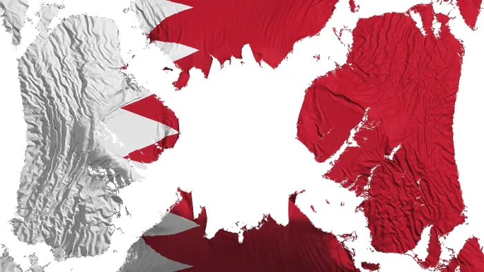 Framed Print : Bahrain Torn Flag Print in 3D Rendering Framed Print : Bahrain Torn Flag Print in 3D Rendering