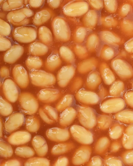 Framed Print : Baked Beans Print - Heinz Style Framed Print : Baked Beans Print - Heinz Style