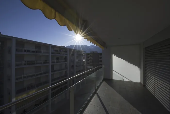 Framed Print : Balcony with Sunlight Print Framed Print : Balcony with Sunlight Print