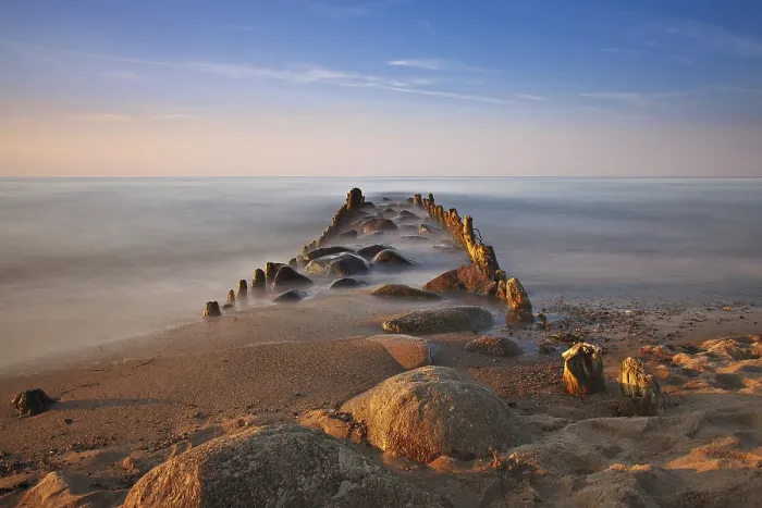 Framed Print : On the Baltic Coast Print: Seaside Landscape