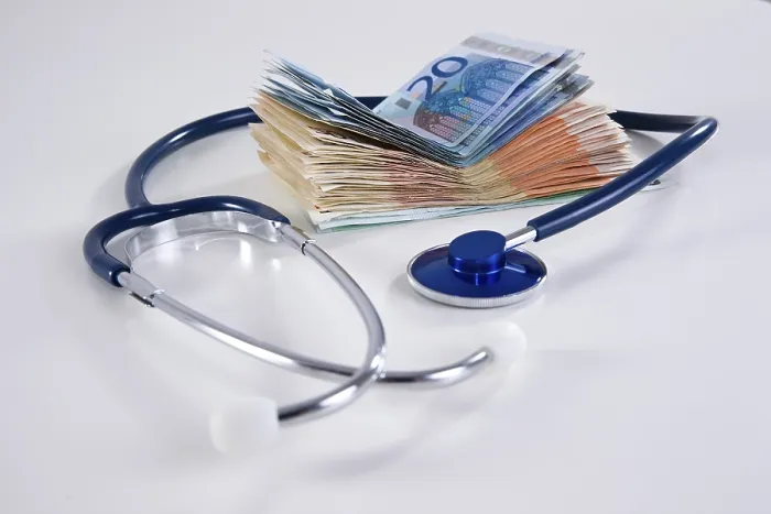 Framed Print : Bank Notes and a Stethoscope Print Framed Print : Bank Notes and a Stethoscope Print