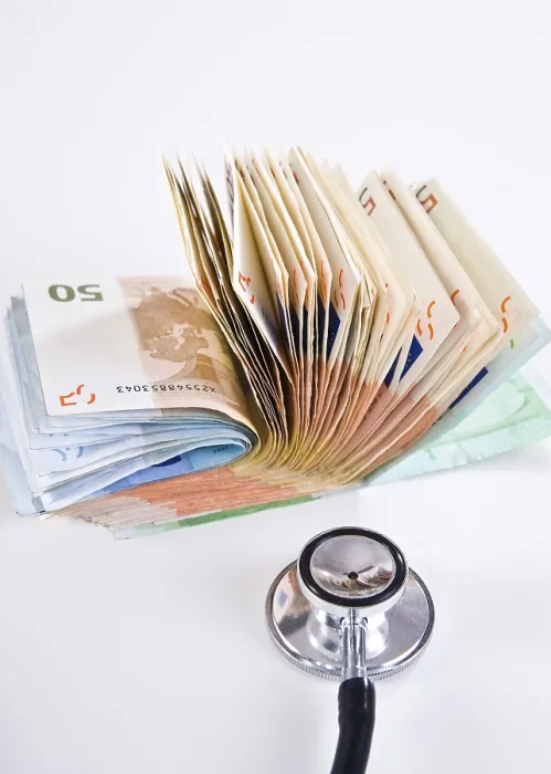 Framed Print : Bank Notes and a Stethoscope Print Framed Print : Bank Notes and a Stethoscope Print
