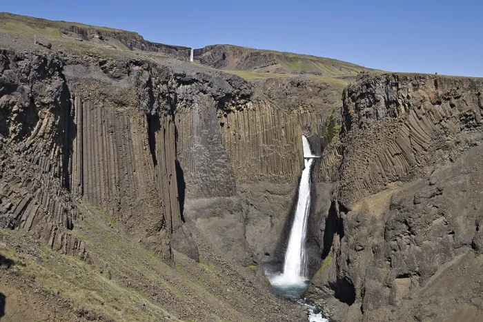 Framed Print : Basalt Columns at Litlanesfoss Waterfall Print, Iceland Framed Print : Basalt Columns at Litlanesfoss Waterfall Print, Iceland