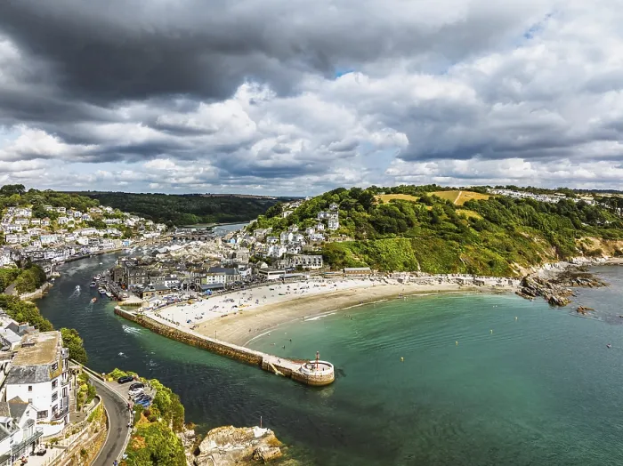 Framed Print : Looe Bay Cliffs Print Framed Print : Looe Bay Cliffs Print