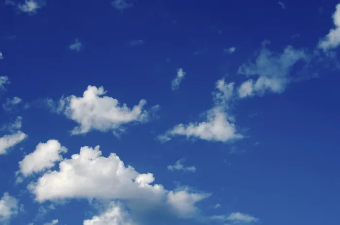 Framed Print : Beautiful Clouds Print - Deep Blue Sky