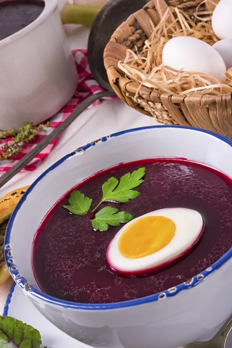 Framed Print : Beet Green Soup with Egg Print Framed Print : Beet Green Soup with Egg Print