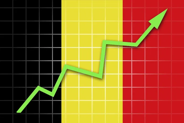 Framed Print : The Belgian Flag and Arrow Graph Going Up Print Framed Print : The Belgian Flag and Arrow Graph Going Up Print