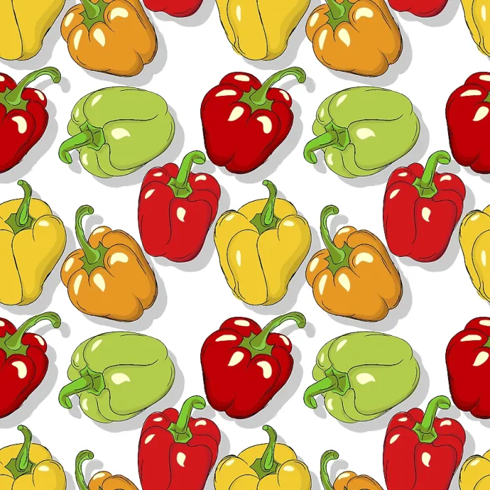 Framed Print : Bell Pepper Print Repeating Pattern