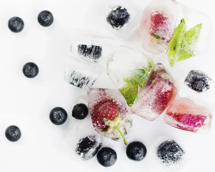 Framed Print : Berries Ice White Surface Print Framed Print : Berries Ice White Surface Print