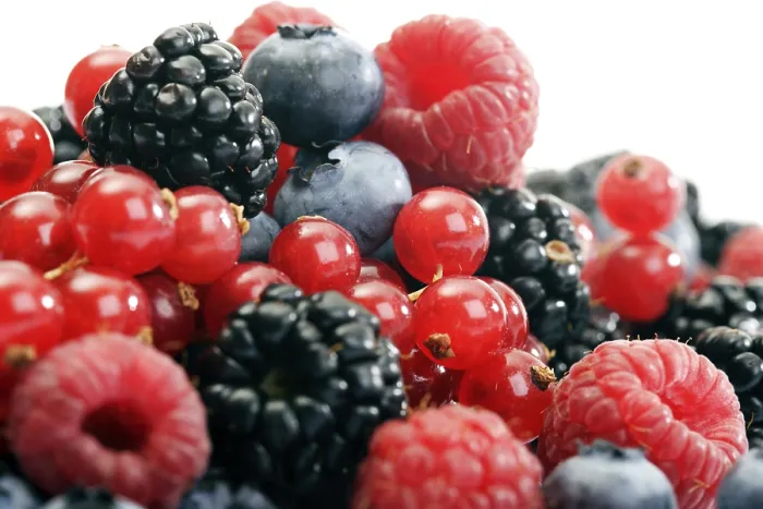 Framed Print : Berry Mix Print - Fresh Fruit Composition