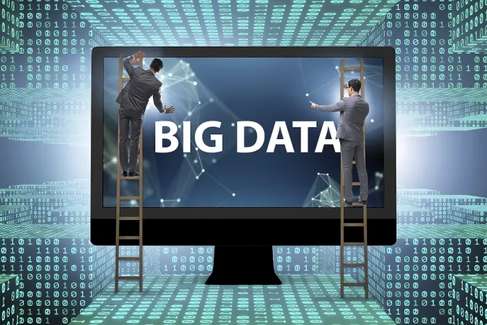 Framed Print : Big Data Print: Data Mining Analyst at Work Framed Print : Big Data Print: Data Mining Analyst at Work
