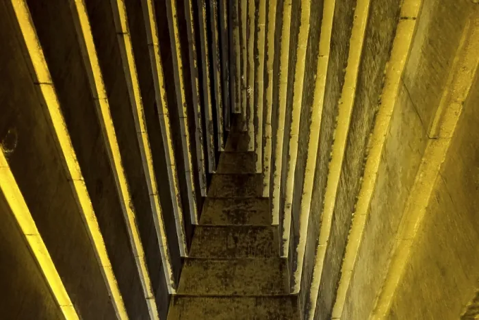 Framed Print : Inside the Large Pyramid: Chambers and Corridors Print