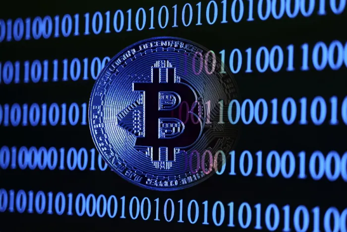 Framed Print : Bitcoin Binary Code Print: Digital Currency in 1s and 0s Framed Print : Bitcoin Binary Code Print: Digital Currency in 1s and 0s