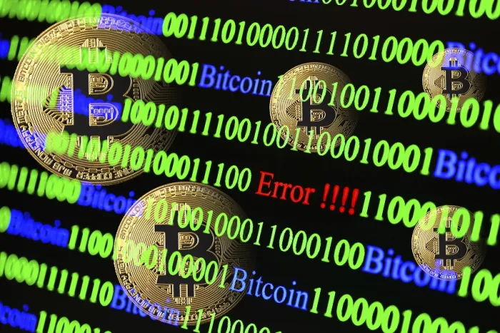 Framed Print : Error Bitcoin Binary Code Print Framed Print : Error Bitcoin Binary Code Print