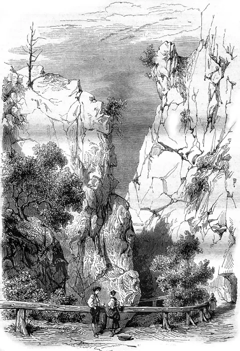 Framed Print : The Black-Forest and Valley of Hell Print, 1842 Framed Print : The Black-Forest and Valley of Hell Print, 1842