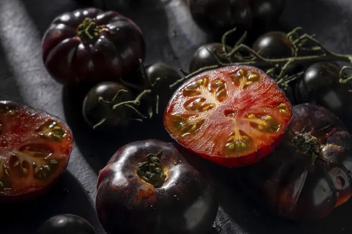 Framed Print : Elegant Black Tomatoes Print Framed Print : Elegant Black Tomatoes Print