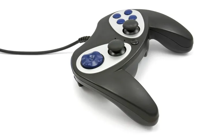 Framed Print : Black Video Game Controller Print on White Background Framed Print : Black Video Game Controller Print on White Background