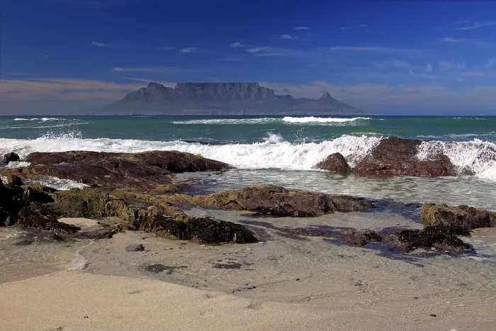 Framed Print : Bloubergstrand Print, Table Mountain Landscape, Cape Town Framed Print : Bloubergstrand Print, Table Mountain Landscape, Cape Town