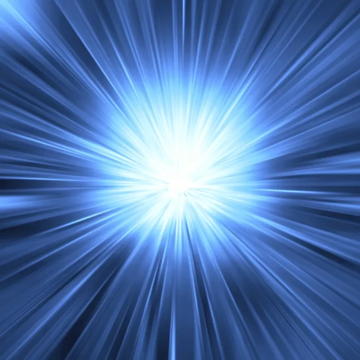 Framed Print : Blue Light Burst Print: Astrophysical Phenomenon
