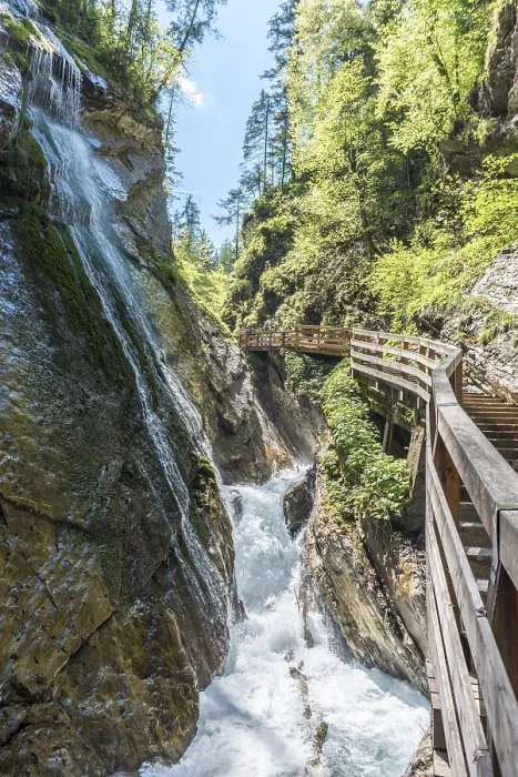 Framed Print : Boardwalk along Wimbach stream Print, Ramsau bei Berchtesgaden, Germany Framed Print : Boardwalk along Wimbach stream Print, Ramsau bei Berchtesgaden, Germany