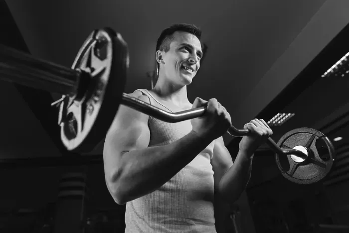 Framed Print : Bodybuilder Dumbbell Concentration Curls Print Framed Print : Bodybuilder Dumbbell Concentration Curls Print