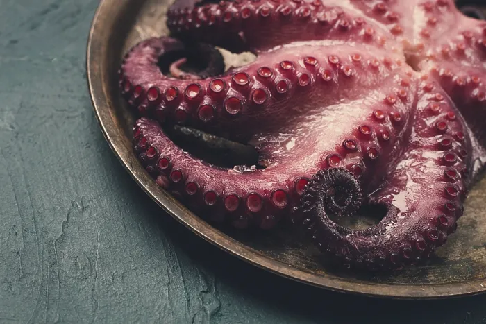 Framed Print : Rustic Boiled Octopus Close-Up Print Framed Print : Rustic Boiled Octopus Close-Up Print