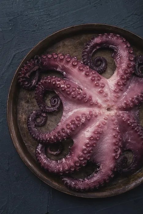Framed Print : Boiled Octopus Print, Rustic Close-Up Framed Print : Boiled Octopus Print, Rustic Close-Up