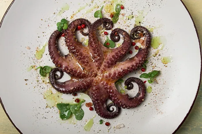 Framed Print : Rustic Style Boiled Octopus Print Framed Print : Rustic Style Boiled Octopus Print