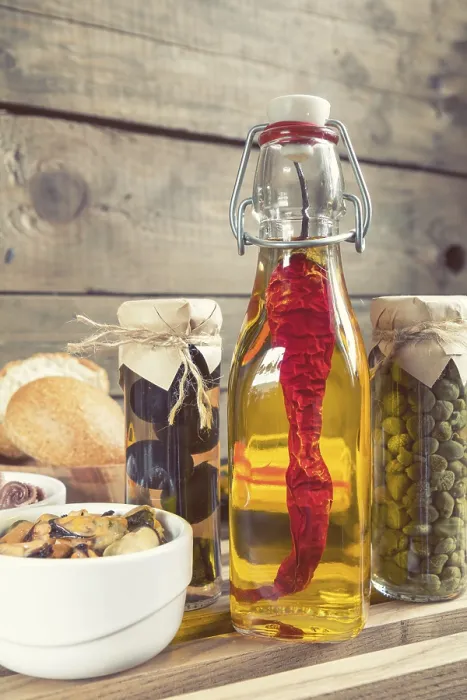 Framed Print : Mediterranean Food Print