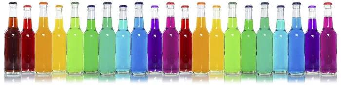 Framed Print : Coloured Drinks Bottles Print Framed Print : Coloured Drinks Bottles Print