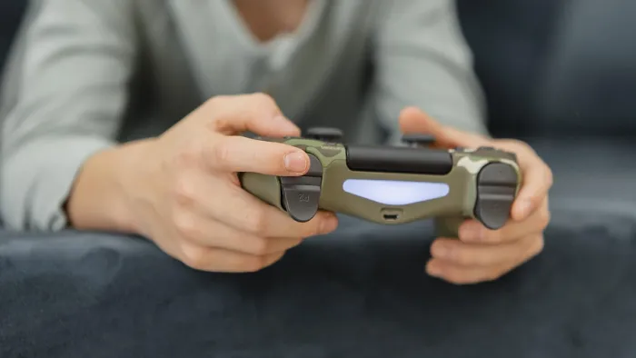 Framed Print : Boy Playing with Controller Print Framed Print : Boy Playing with Controller Print