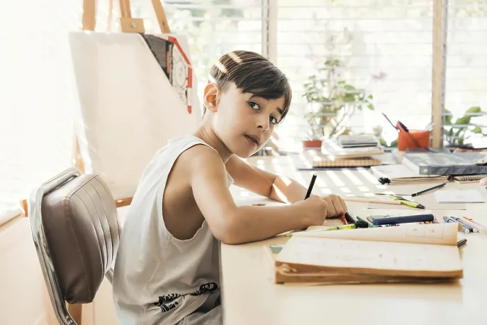 Framed Print : Young Artist at Work Print Framed Print : Young Artist at Work Print