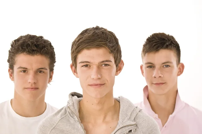 Framed Print : Three Boys Standing Next to Each Other Print Framed Print : Three Boys Standing Next to Each Other Print