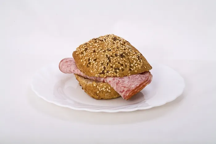 Framed Print : Bread Roll with Cold Cuts Print Framed Print : Bread Roll with Cold Cuts Print