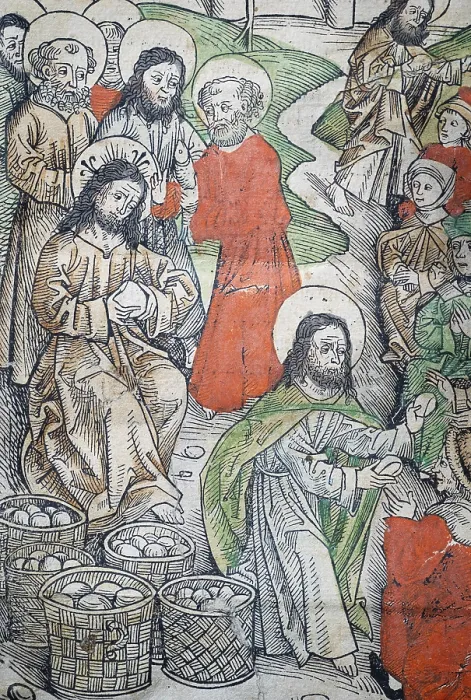 Framed Print : Detail from The Bread Wonder Print, Nuremberg, 1491 Framed Print : Detail from The Bread Wonder Print, Nuremberg, 1491