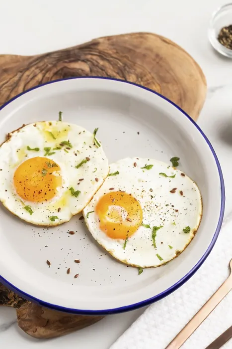 Framed Print : Breakfast Fried Eggs Plate Print Framed Print : Breakfast Fried Eggs Plate Print