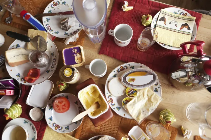 Framed Print : Breakfast On Table Print Framed Print : Breakfast On Table Print