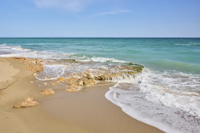 Framed Print : Breaking Waves Print, Tarragona Beach, Spain Framed Print : Breaking Waves Print, Tarragona Beach, Spain