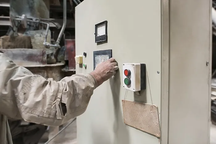 Framed Print : Brickworks Master Controls Machine from Remote Panel Print Framed Print : Brickworks Master Controls Machine from Remote Panel Print