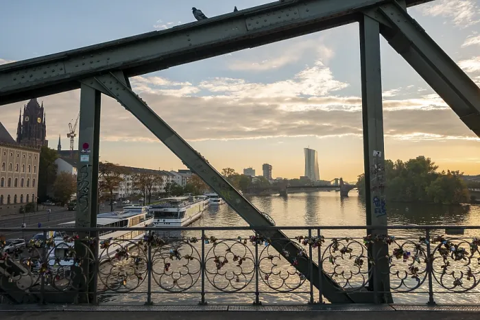 Framed Print : Frankfurt am Main Bridge Railing Print Framed Print : Frankfurt am Main Bridge Railing Print