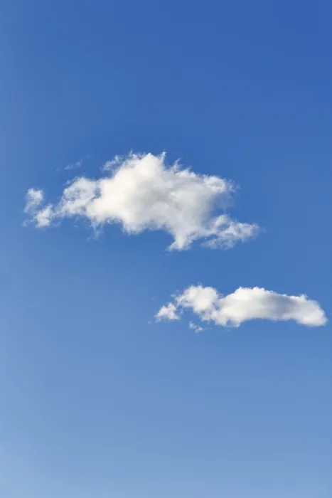 Framed Print : Bright Blue Sky with Two Clouds Print, Oslo, Norway Framed Print : Bright Blue Sky with Two Clouds Print, Oslo, Norway