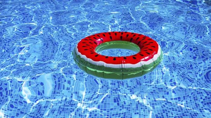 Framed Print : A Bright Ring-a Float, Watermelon Print Framed Print : A Bright Ring-a Float, Watermelon Print
