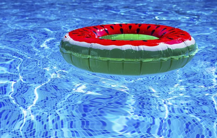 Framed Print : A Bright Ring-a Float Print: Watermelon in Pool Framed Print : A Bright Ring-a Float Print: Watermelon in Pool