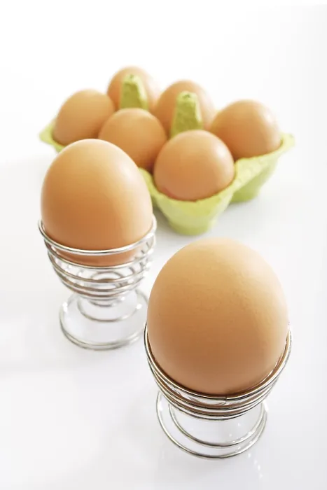 Framed Print : Brown Eggs in Spiral Eggcups Print Framed Print : Brown Eggs in Spiral Eggcups Print