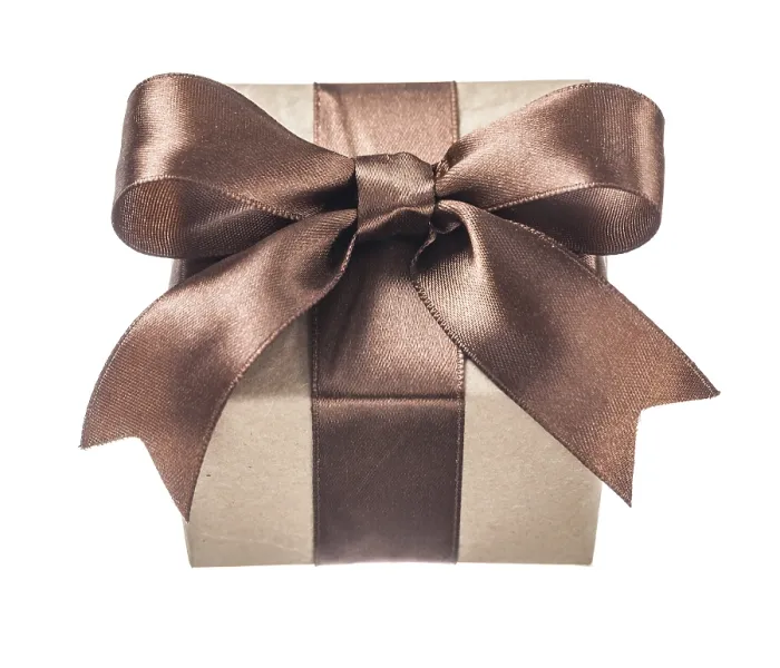 Framed Print : Brown Present Box Print Isolated on White Framed Print : Brown Present Box Print Isolated on White