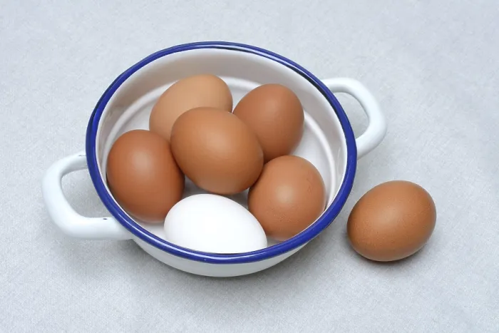 Framed Print : Brown and White Chicken Eggs in Shell Print Framed Print : Brown and White Chicken Eggs in Shell Print